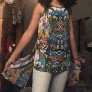 Floral Tank with Tail